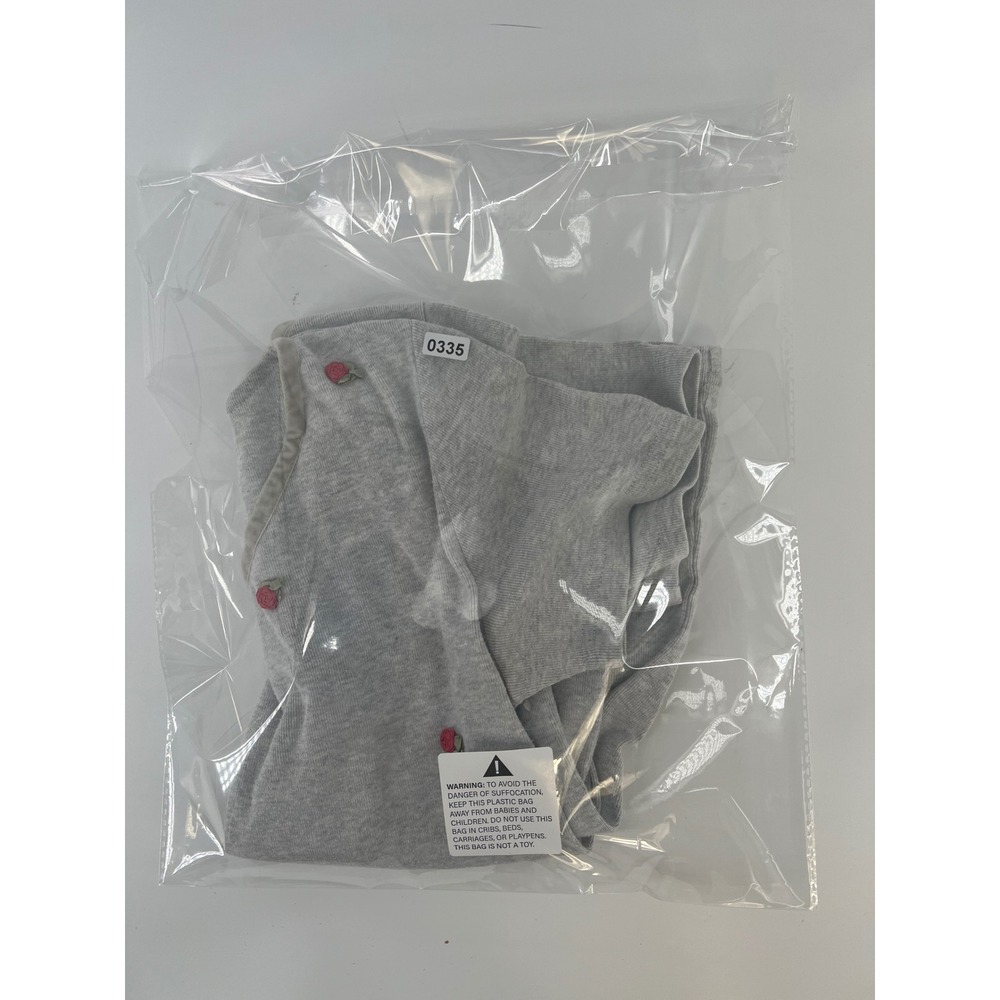 Liz Claiborne Lizwear Vintage Gray Ribbon Rose Baby Tee V-Neck T-Shirt Small - Picture 8 of 8